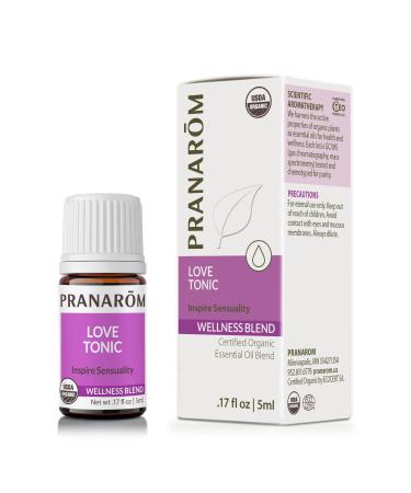 Pranarom - Love Tonic Essential Oil Wellness Blend 5ml - for Aromatherapy Enthusiasts - Relaxation and Sensuality - Certified Organic Ingredients - Pure Essential Oils