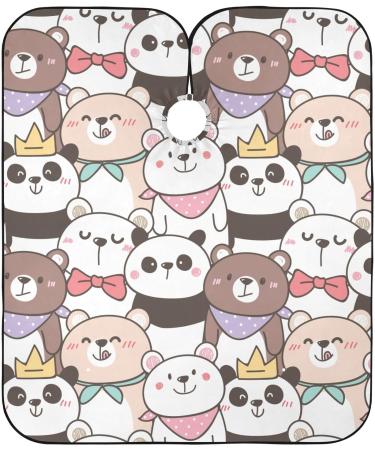 Waterproof Barber Cape - Cute Panda & Cheetah Haircut Bib for Men & Women | Unisex Hair Cutting Cape - Buy Online on GoSupps.com