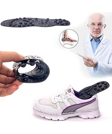 Acupuncture Massage Shoes - Magnetic Therapy Insoles for Blood Circulation & Fatigue Relief - Size 35-40 Black - Buy Online on GoSupps.com