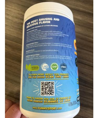 Yummy Sports Marine Collagen Powder - Marine Collagen Supplement Powder for Hair Nail Skin and Joint Health - Collagen Marine Powder for Men Women - 435G 30 Servings - Star Fruit Kiwi - Buy Online on GoSupps.com