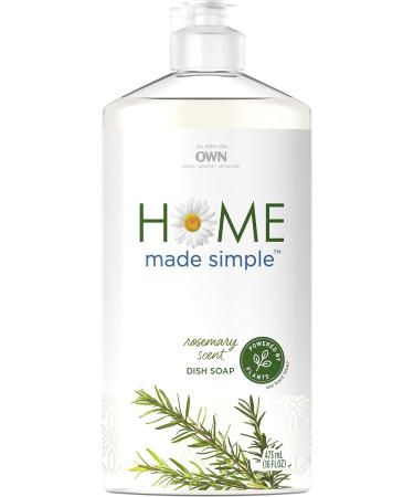 Home Made Simple Natural Dish Soap - Plant-Based Rosemary Scent 48 Fl Oz | Eco-Friendly Dishwashing Liquid Ships Internationally - Buy Online on GoSupps.com