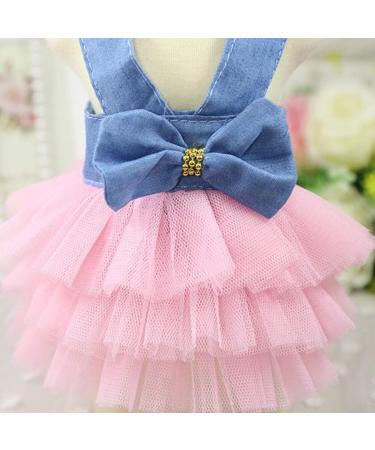 Petyoung Dog Princess Dress Pet Bowknot Fairy Mesh Dress Apparel Costume Clothing Tutu Skirt for Dog Cat XL - Buy Online on GoSupps.com