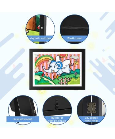 Relland A4 Picture Frame for Children's Drawings - Black 2-Pack Front Opening - Ideal for Kids Artwork Display - Buy Online on GoSupps.com