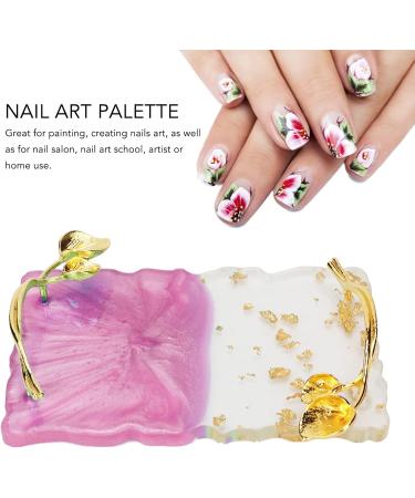  Bamjour Nail Polish Palette Mixed Color Palette for Nail Art Non-Slip Nail Polish Gel Color Display Board Mixing Plate (PINK) - Buy Online on GoSupps.com