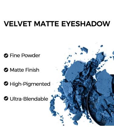 Erinde Dark Blue Eyeshadow Palette - Waterproof High Pigmented Nude & Marine Blue Matte Shades | Long-Lasting Eye Makeup - Buy Online on GoSupps.com