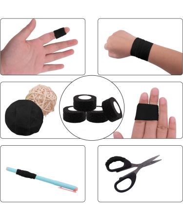BQTQ 30 Rolls Cohesive Bandage 1 Inch x 5 Yards - Self Adherent Sport Wrap Tape for Human & Animals - Black - Buy Online on GoSupps.com
