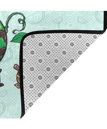 YYHHAOFA Sunflower Seeds Watermelon Seeds Pattern Flannel Anti-Slip Floor mat 36"x24" : Fine Velvet Non-Slip Durable Soft White - Buy Online on GoSupps.com