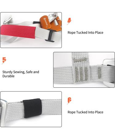 Newdoar Foot Ascender Riser - Climbing Device for 8-13mm Rope - Orange Left | Ideal for Tree Climbing Mountaineering & Roping - Buy Online on GoSupps.com