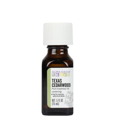 Aura Cacia Pure Essential Oil Texas Cedarwood .5 fl oz (15 ml)