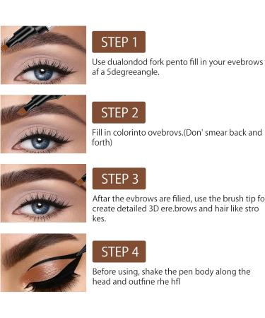  HENGBIRD Magic Eyebrow Pencil 2 in 1 3D Upgrade Multifunction Microblading Eyebrow Precise Eyebrow Pencil with 4 Tips Durable Natural Eyebrow Pencil (Dark Brown) - Buy Online on GoSupps.com
