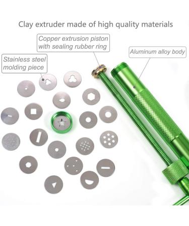 Stainless Steel Clay Extruder Gun with 20 Discs - Ceramic Craft Fondant Decorating Tool - Buy Online on GoSupps.com
