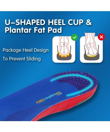 Sushn3D Plantar Fasciitis Insoles - Arch Support Orthotic Inserts for Men Women - Gel Shoe Insoles for High Arch Pain Relief - XL Size (Mens 10 1/2 - 13) - Buy Online on GoSupps.com