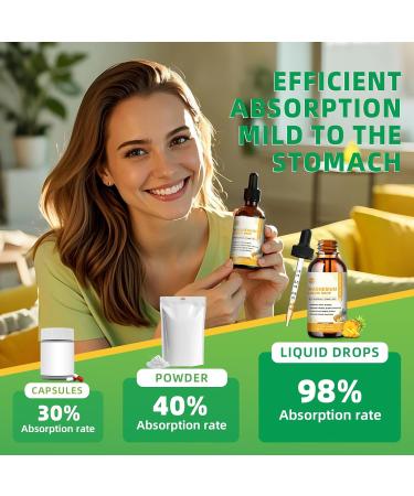 (2 Pack) M inch Magnesium Glycinate Liquid Drop High Absorption Liquid Magnesium Complex with Bromelain VitaminC D3 B6 & Zinc Threonate Supplement for Night Mood Muscle & Bone Support 1 Fl Oz (Pack of 2) - Buy Online on GoSupps.com