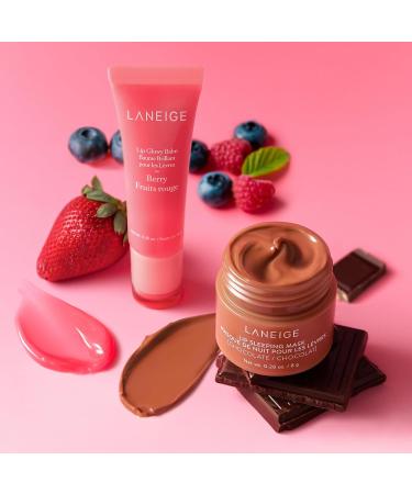 LANEIGE Lip Glowy Balm: Hydrate Glossy Lightweight Moisturize & Tint with Shea Butter Berries 'N Choco Kisses Set - Buy Online on GoSupps.com