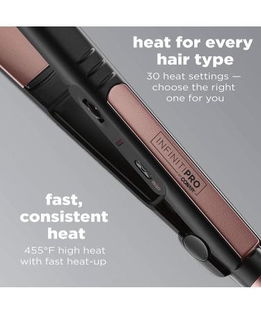 INFINITIPRO BY CONAIR Rose Gold Ceramic Flat Iron 1-Inch - Professional Hair Straightener - Buy Online on GoSupps.com