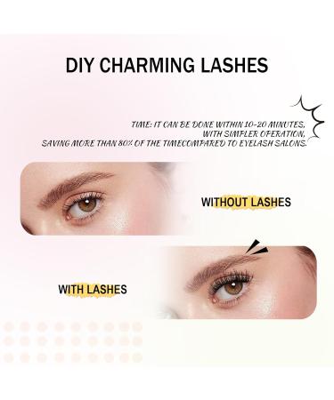 Buy 88 Pcs Lash Clusters - D Curl Anime & Manga False Eyelashes | Fluffy Wispy DIY Extensions at Home - Buy Online on GoSupps.com