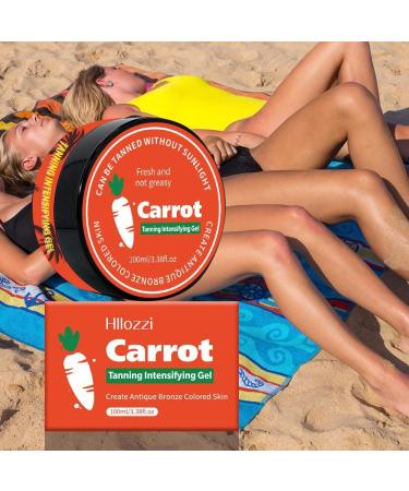 1Pcs Carrot Tanning Intensifying Gel Luxury Carrot Intensive Tanning Gel Natural Ingredient Tanning Lotion Brown Tan Accelerator Cream - Buy Online on GoSupps.com