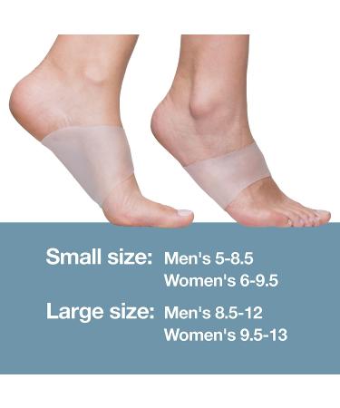 ZenToes Gel Arch Supports for Plantar Fasciitis & Flat Feet - Small Size Pair of Gel Inserts for All Shoes - Foot Support Pain Relief for Men and Women - Buy Online on GoSupps.com