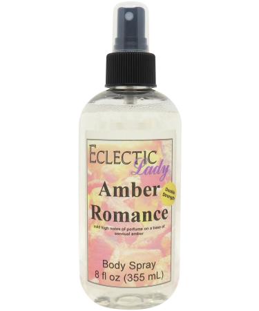 Amber Romance Body Spray (Double Strength) 8 ounces Body Mist for Women with Clean Light & Gentle Fragrance Long Lasting Perfume with Comforting Scent for Men & Women Cologne with Soft Subtle 8 Fluid Ounces (Double Strength)