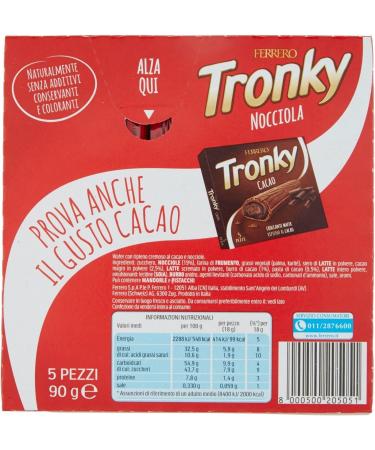 FERRERO Hazelnut and Chocolate Shaped Chocolate Bars 5 x 18g Pack of 3 - Buy Online on GoSupps.com