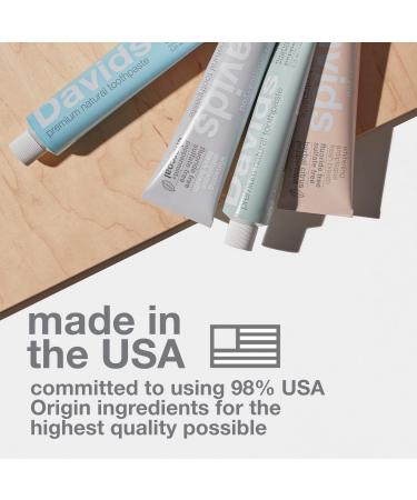 Davids Fluoride Free Toothpaste Teeth Whitening Antiplaque Promotes Enamel Health Mouth & Gum Detox EWG Verified Natural Peppermint - 5.25 Oz - Pack Of 3 - Buy Online on GoSupps.com