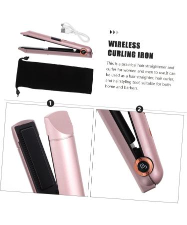 LALADEFIEE Curling Iron Mini Hair Curling Wand Pro Tools Cordless Hair Straightener Travel Hair Tools Abs 21X4X3.5CM Golden - Buy Online on GoSupps.com
