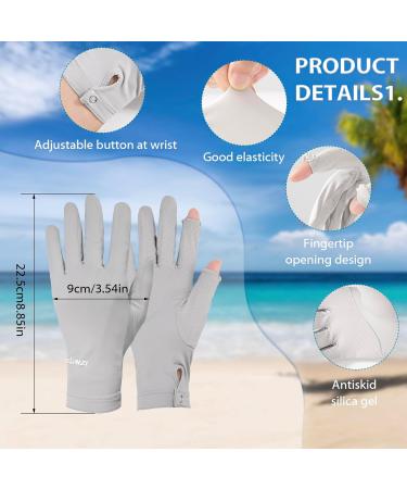 Shop Women's Berkelen Drive Gloves - UV Protection Anti-Slip Touchscreen Summer Gloves for Outdoor Activities | Black & Gray - Buy Online on GoSupps.com