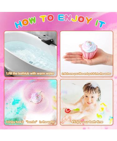 Bath Bombs Gift Set for Kids - Handmade with Toys Inside - 6 Pack 4.7oz - Perfect Birthday or Holiday Gift for Girls - Buy Online on GoSupps.com
