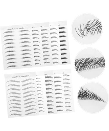 DOITOOL 30 sheets Hair-like Tattoos D Waterproof Imitation Sticker Brow False Temporary Eyebrow Eyebrows 21.5X14cmx3pcs Blackx3pcs - Buy Online on GoSupps.com