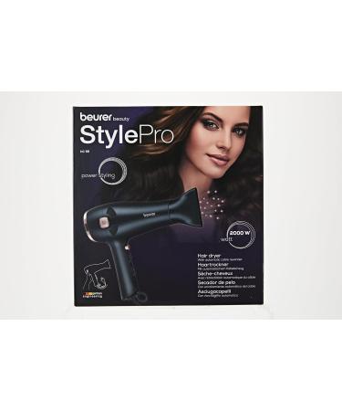 Beurer HC 55 Ion Hair Dryer Professional Ionic Technology Retractable Cord Nozzle & Diffuser Black | International Shipping Available - Buy Online on GoSupps.com