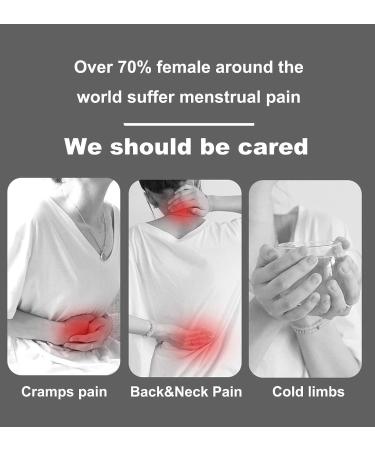 Electric Cordless Menstrual Heating Pad - Fast Heating with 3 Heat Levels and 3 Massage Modes for Period Pain Relief - White - Buy Online on GoSupps.com