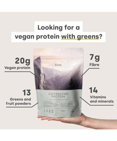Form Superblend Vegan Protein Powder with Superfoods - 20g Plant Based Protein (Toffee) 520g - Buy Online on GoSupps.com
