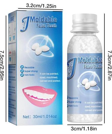 Qiyifang 2-Part Temporary Tooth Repair Set | Fill Broken Teeth & Denture Adhesive | Ideal for Vampire Make-Up Props | 30 ml - Buy Online on GoSupps.com