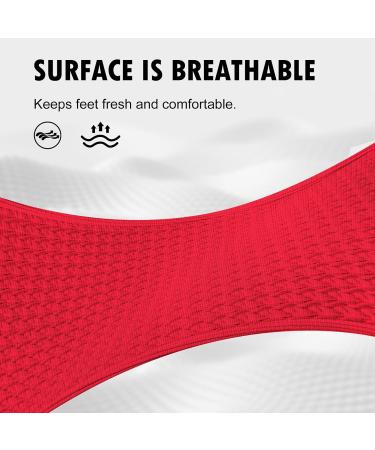 Orthotic Shoe Insoles for Arch Support - Relieve Plantar Fasciitis & Foot Pain | Mens 10-10.5 Womens 12-12.5 - Red - Buy Online on GoSupps.com