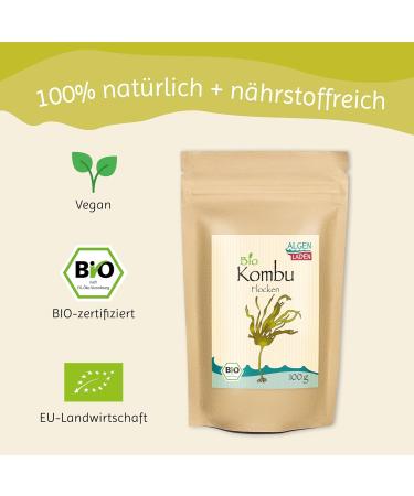 Buy Algae Shop Bio Kombu Flakes 100g | Edible Algae for Dashi | Raw Vegan Flakes | Atlantic Source | International Shipping - Buy Online on GoSupps.com