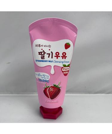 WELCOS KWAILNARA Strawberry Milk Facial Cleansing Foam - 120 ml | Best International Shipping - Buy Online on GoSupps.com
