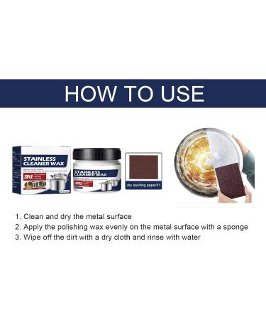 Magical Nano-Technology Stainless Steel Cleaning Paste 3 in 1 Stainless Steel Cleaning Wax Stainless Steel Scratch Remover Stainless Steel Appliance Cleaner Scratch Remover for Stainless Steel (3PCS) - Buy Online on GoSupps.com