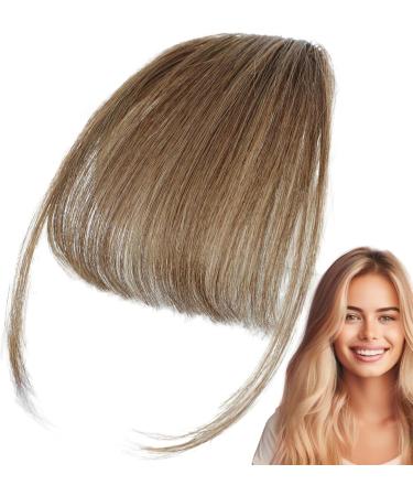 Bang Clip in Hair Extensions Human Hair Bangs Extensions | Natural Color Clip on Neat Bangs Hair Extension Human Hair Bangs Extensions Stylish Hair Bangs Fringe Hairpieces Light Brown - Buy Online on GoSupps.com