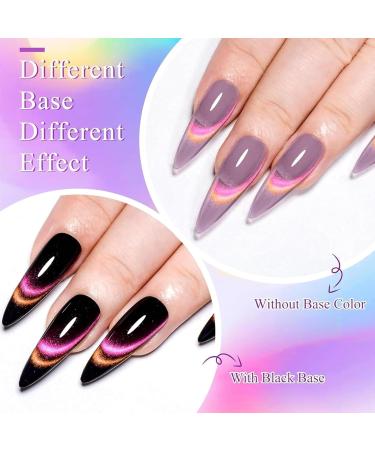 SONGQEE Cat Eye UV Gel Nail Polish - 10 ml Gel Nail Polish for Women Home DIY Nail Art Manicure Durable (005 Green Style) - Buy Online on GoSupps.com