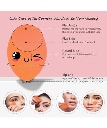 Beauty Blenders Larbois 3-Pack Make up Foundation Sponges Non Latex Professional Blending Sponge Set for Liquids Concealer and Cream (Orange+Orange+Orange) - Buy Online on GoSupps.com