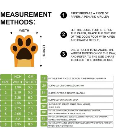 Medium and Large Dog Boots for All-Weather Protection | Waterproof, Anti-Slip, and Durable | 4-Piece Set in Green #8 | Ideal for 74-90 lbs Dogs - Buy Online on GoSupps.com