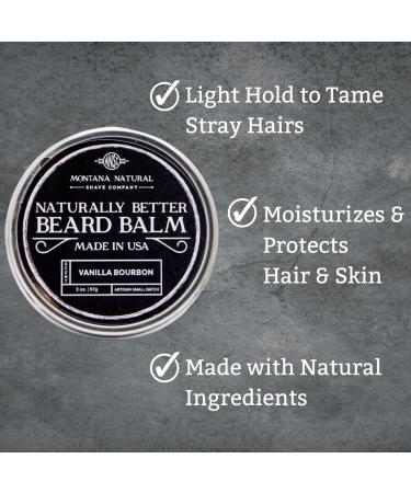 Shop MNSC Small Batch Vanilla Bourbon Beard Balm - All-Natural Hypoallergenic Handmade in USA - Best for a Naturally Better Beard - Buy Online on GoSupps.com