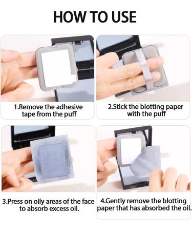 Blotting Paper for Oily Skin - Natural Blotting Paper - Easy use for Perfect Oily Skin Control - Made from Green Tea Extracts+Compact Mirror+Powder Puff - 300 Oil Absorbing Sheets for Face - Buy Online on GoSupps.com