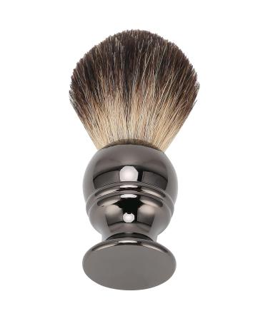 Qyebavge Men's Shaving Brush - Portable Stainless Steel Handle in Gun Color | Premium Grooming Tool for Smooth Shaves - Buy Online on GoSupps.com