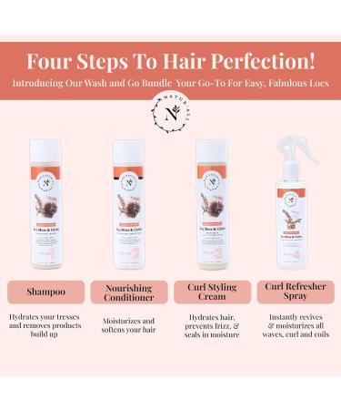 NaturAll Sea Moss & Chebe Shampoo 8.5 Oz | Nourishing Silicone-Free & Sulfate-Free Wash & Go Shampoo for All Hair Types - Buy Online on GoSupps.com