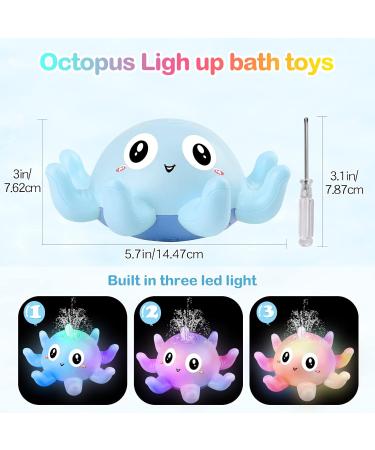 Bathly Octopus Baby Bath Toy - Light Up, Induction Spray Water, Gift for Kids - Blue - Buy Online on GoSupps.com