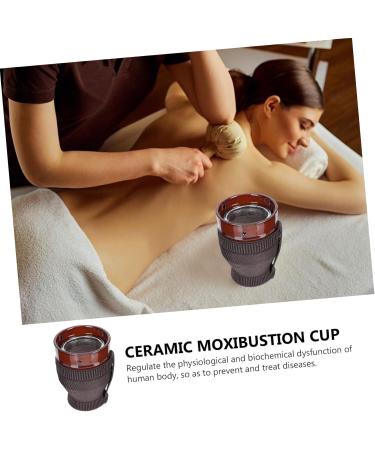 Buy Beaupretty Smoke-free Moxibustion Pot - Ceramic Moxa Burn Tool for Relaxation & Massage - 10.2x7.2cm - Buy Online on GoSupps.com