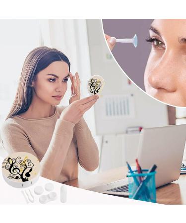Musical Tree Notes Contact Lens Case - Portable Travel Box with Mirror for Easy Lens Storage - Buy Online on GoSupps.com