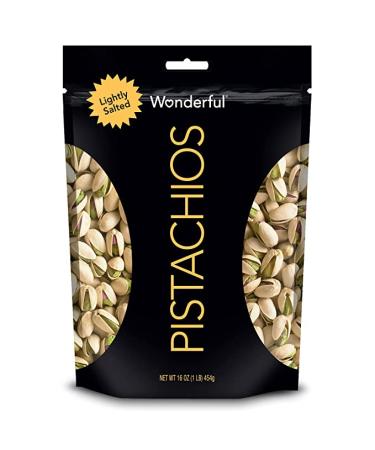 Wonderful Pistachios Roasted & Resealable Bag Lightly salted 16 Oz - Buy Online on GoSupps.com