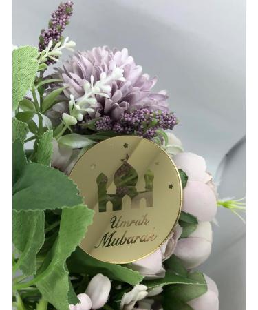 6 Pcs Gold Umrah Mubarak Cupcake Discs Acrylic Reusable Umrah Mubarak Cupcake Toppers Umrah Cake Toppers Umrah Decorations. - Buy Online on GoSupps.com